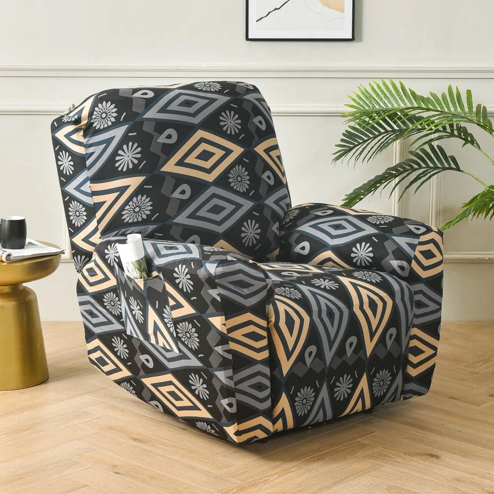 Recliner Slipcover Floral Pocket Set RELMIVA
