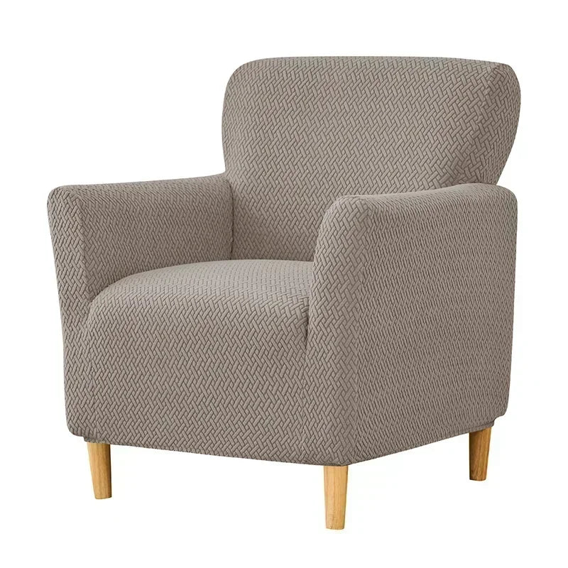 Club Chair Slipcover Jacquard Stretch VELORIN