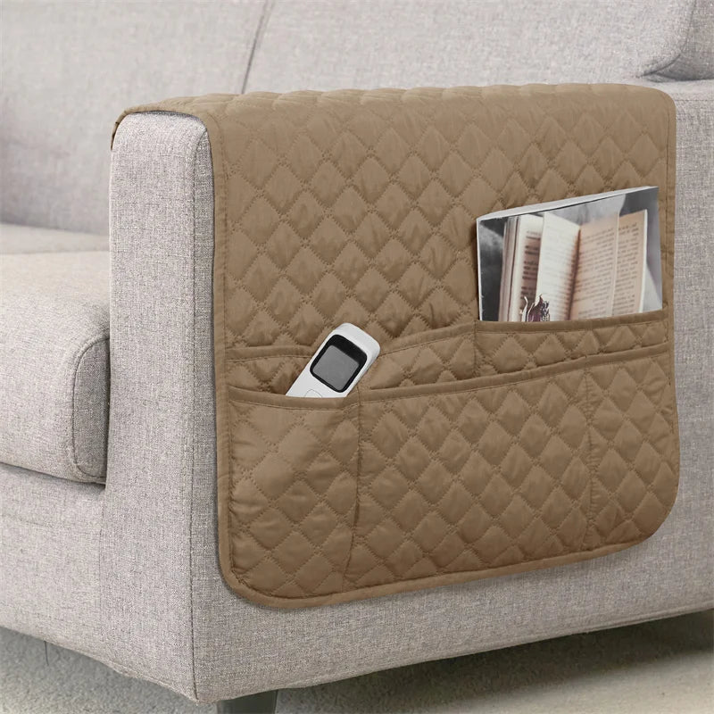 Sofa Armrest Cover with Pockets Polyester SOLVIRA