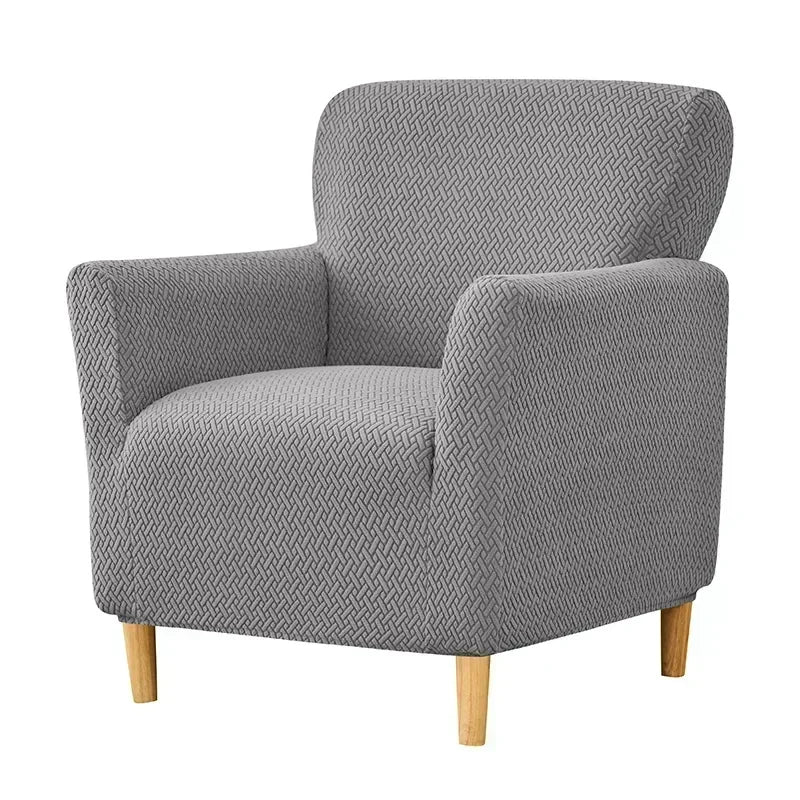 Club Chair Slipcover Jacquard Stretch VELORIN