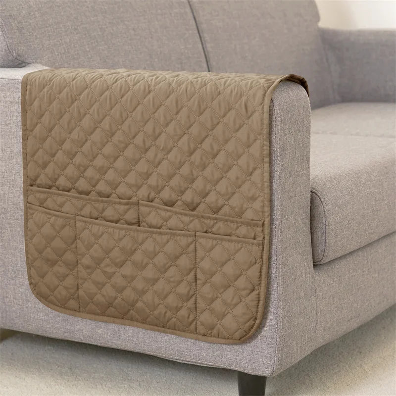 Sofa Armrest Covers Plaid Polyester TAVOLO