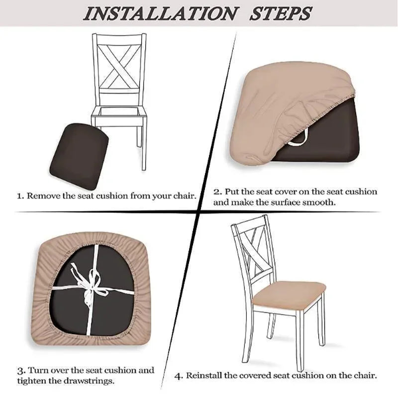 Chair Seat Cushion Cover Jacquard Stretch JASLIO
