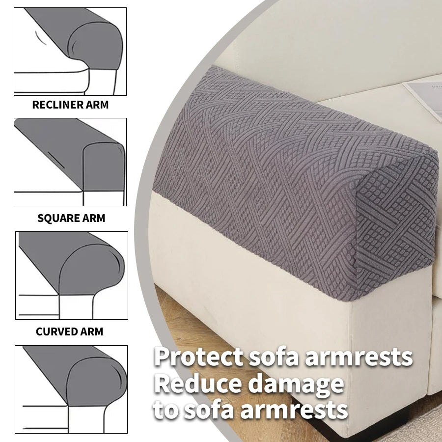 Sofa Armrest Cover Jacquard 2-Piece AMBREL