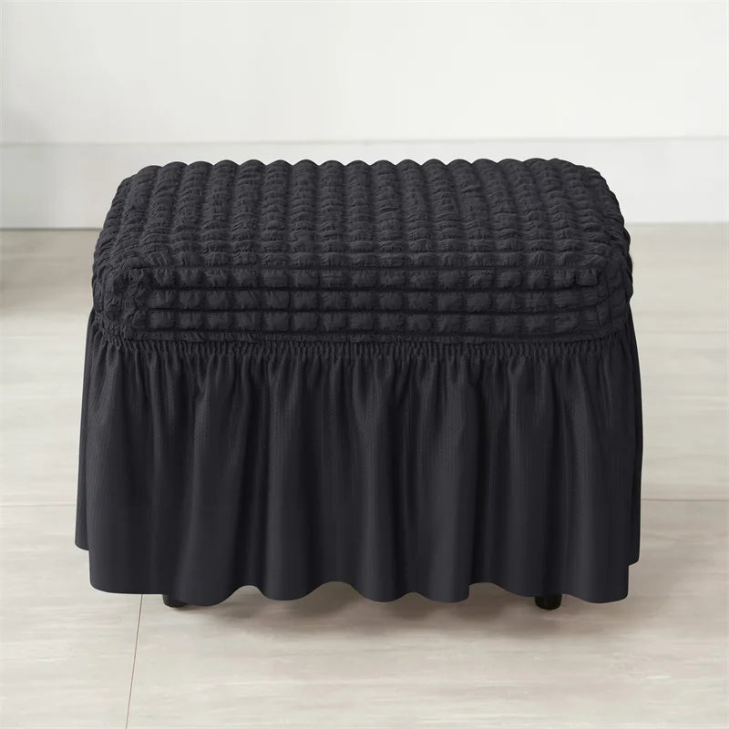 Footstool Cover Bubble Grid Stretch VELINAR