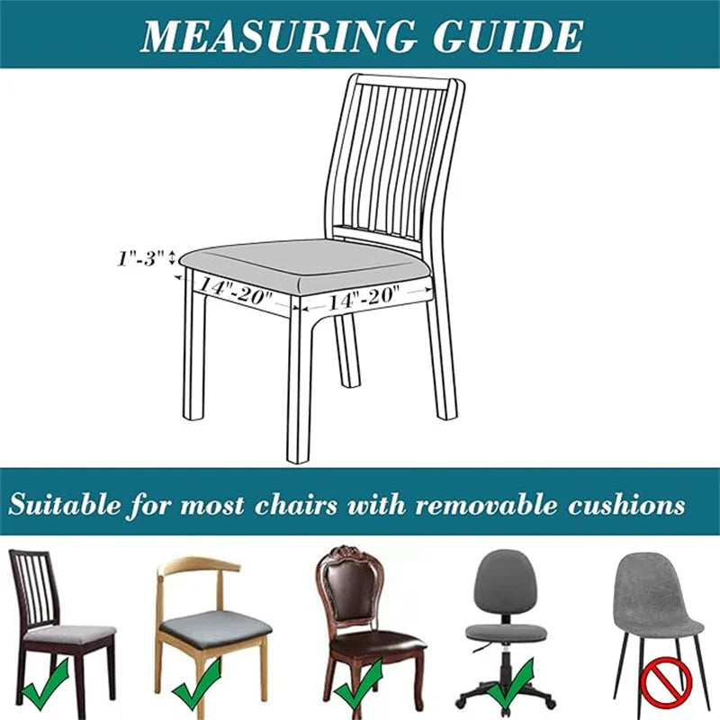 Chair Seat Cushion Cover PU Leather SOLENIQ