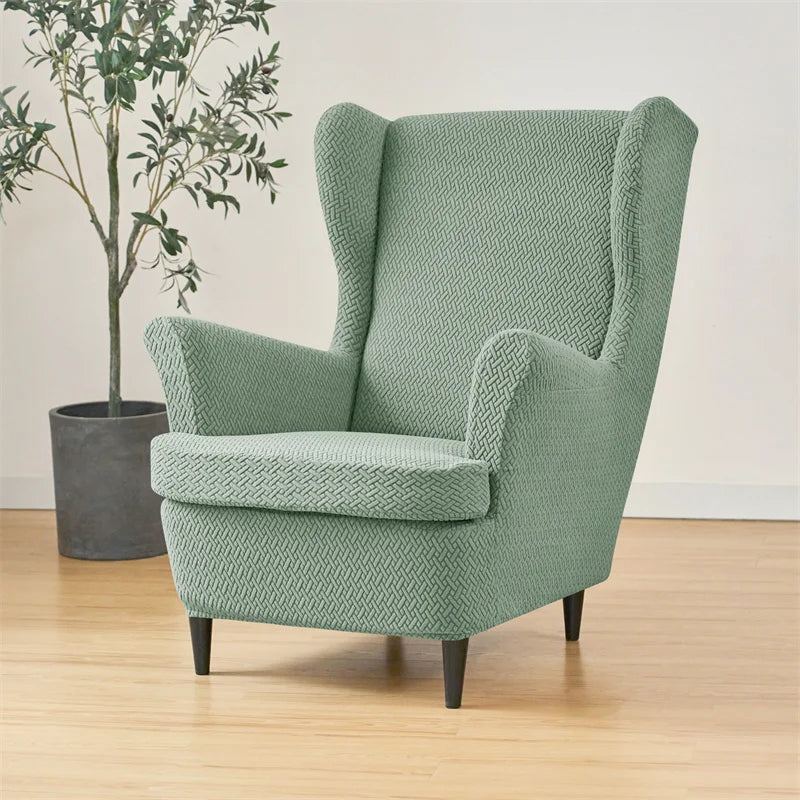 Wingback Chair Cover Jacquard ARVENA
