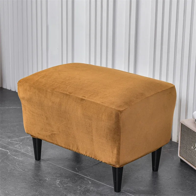 Wingback Chair Cover Velvet Stretch VELINAR