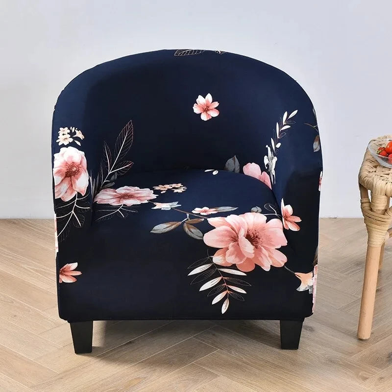 Club Chair Cover Floral Print SOLIVIA