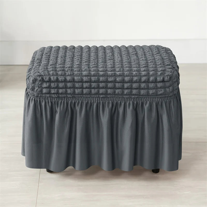 Footstool Cover Bubble Grid Stretch VELINAR