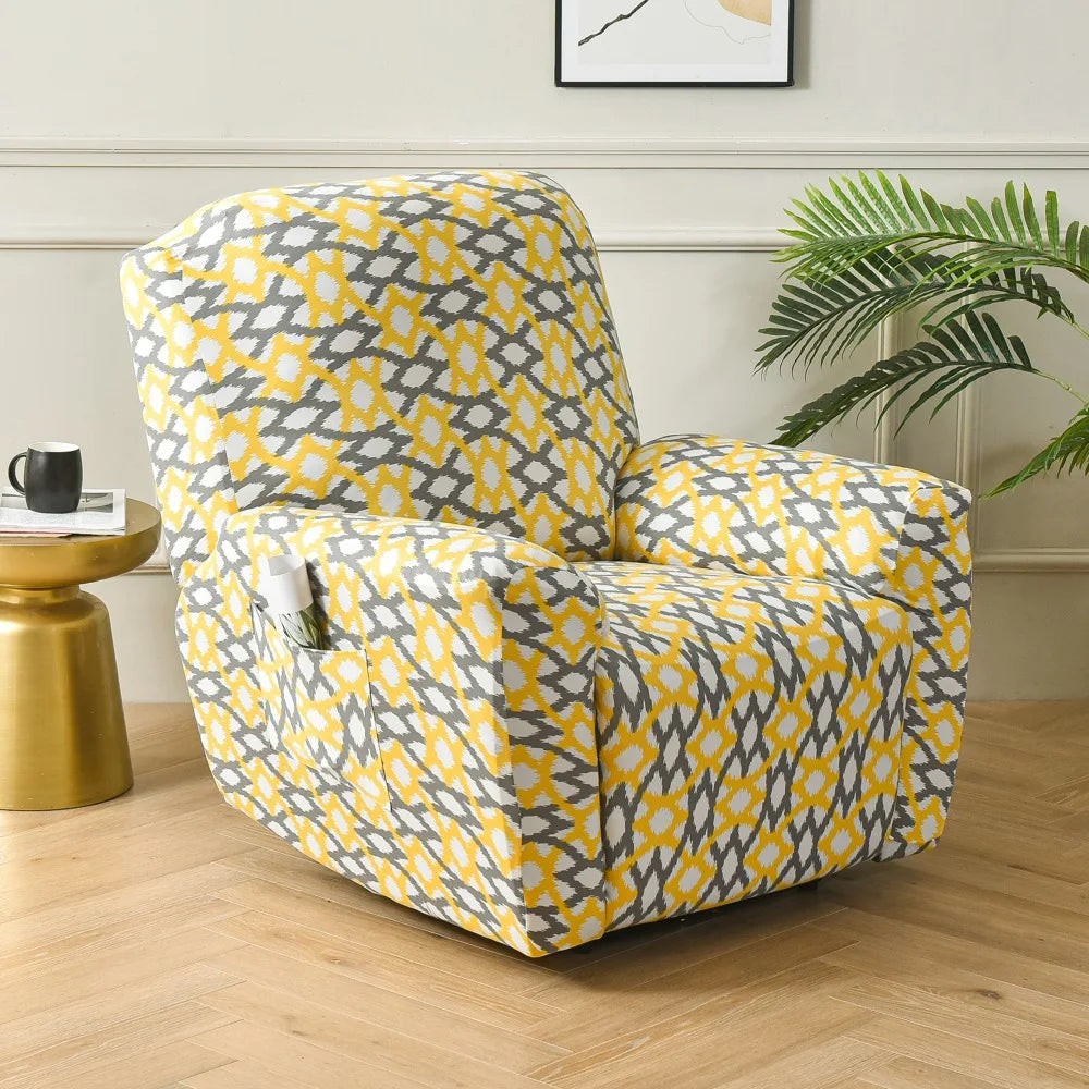 Recliner Slipcover Floral Pocket Set RELMIVA