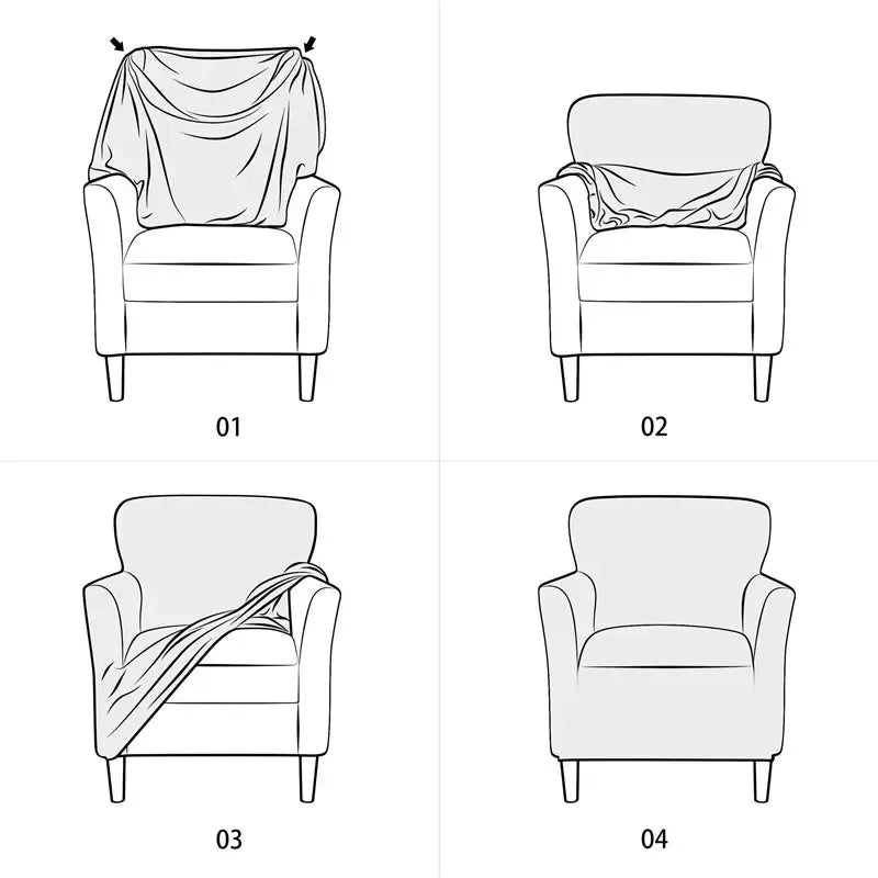 Club Chair Slipcover Polar Fleece SENORIO