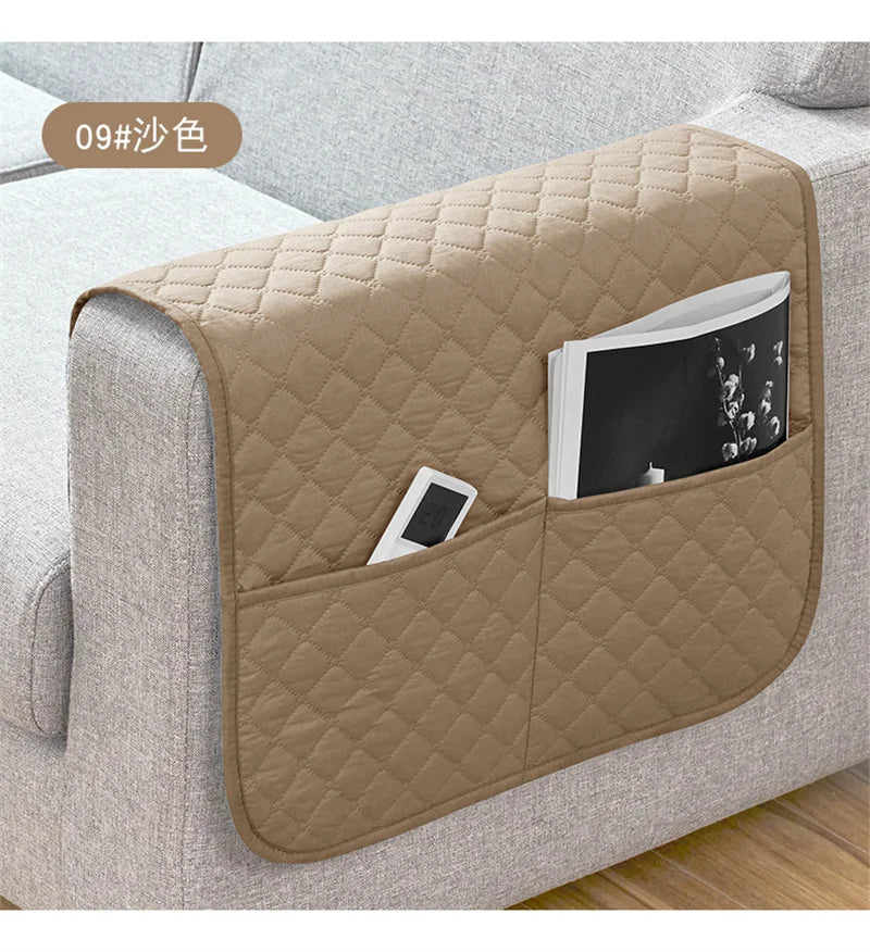 Sofa Armrest Cover Polyester Pockets SOLVENA