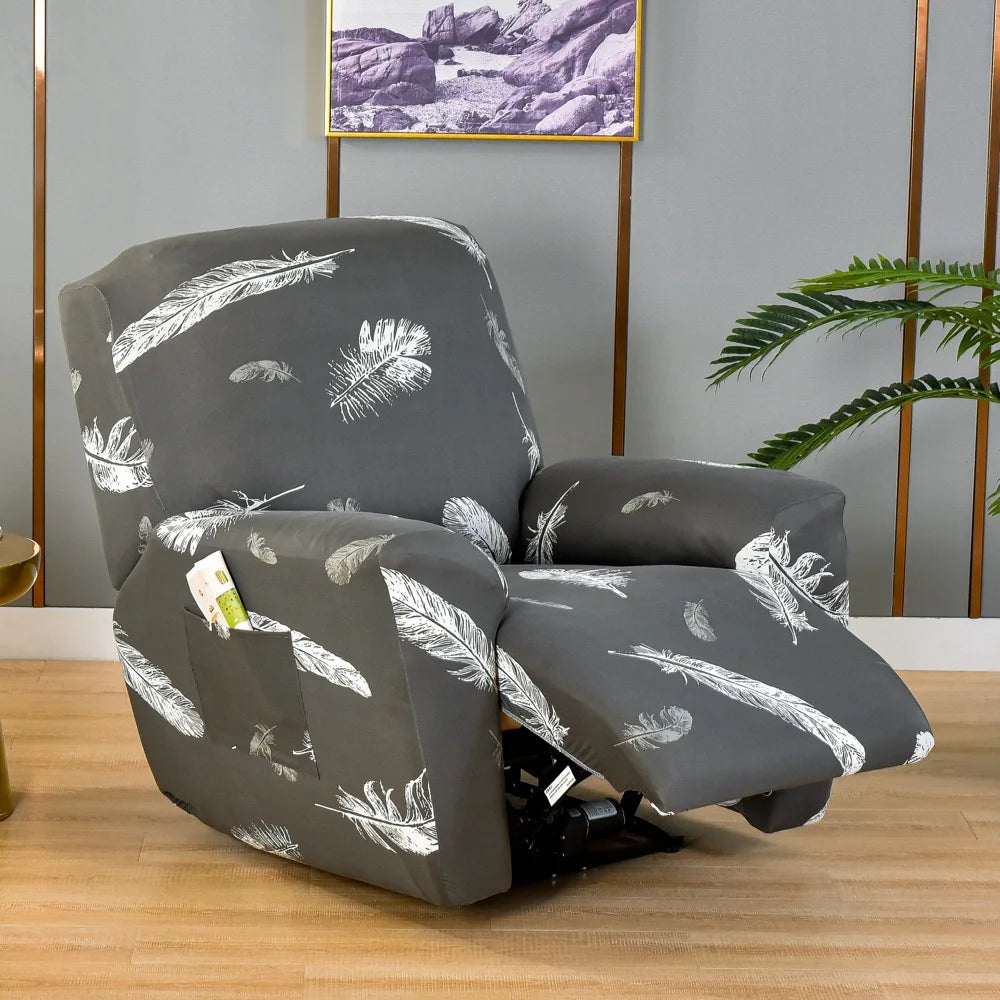 Recliner Slipcover Floral Pocket Set RELMIVA