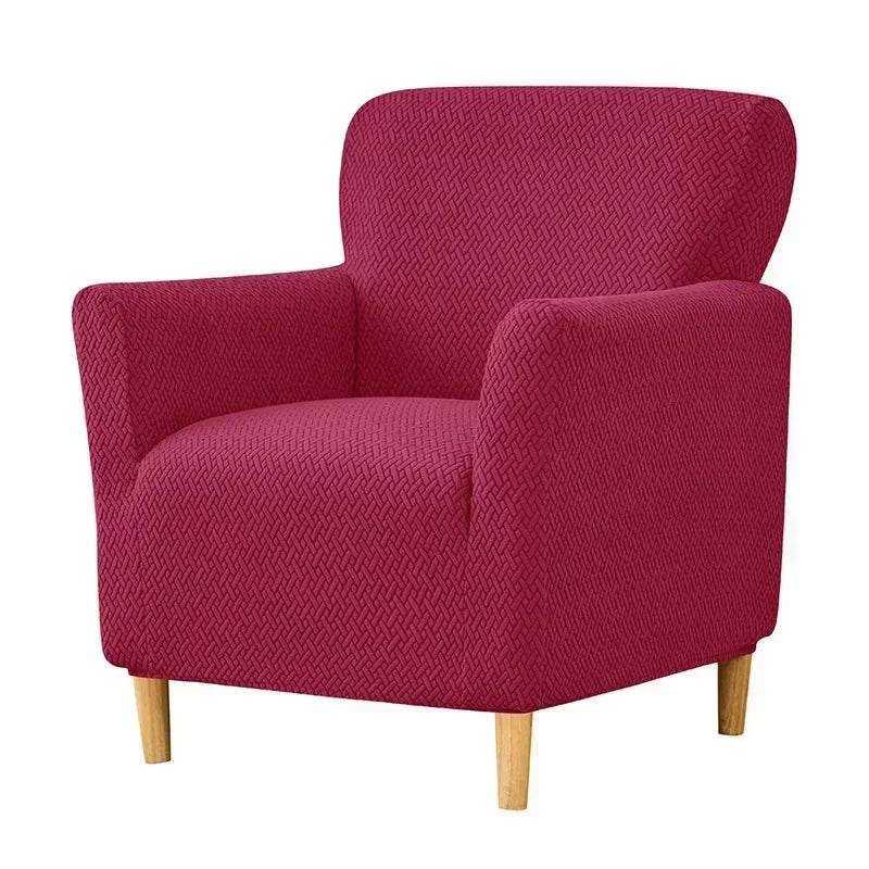 Club Chair Slipcover Jacquard Stretch VELORIN