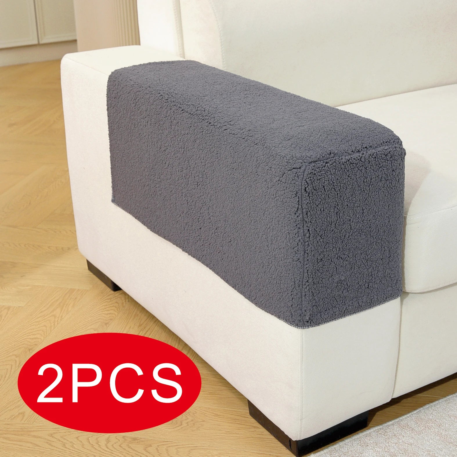 Sofa Armrest Cover Plush 2 Pcs ARVELIN