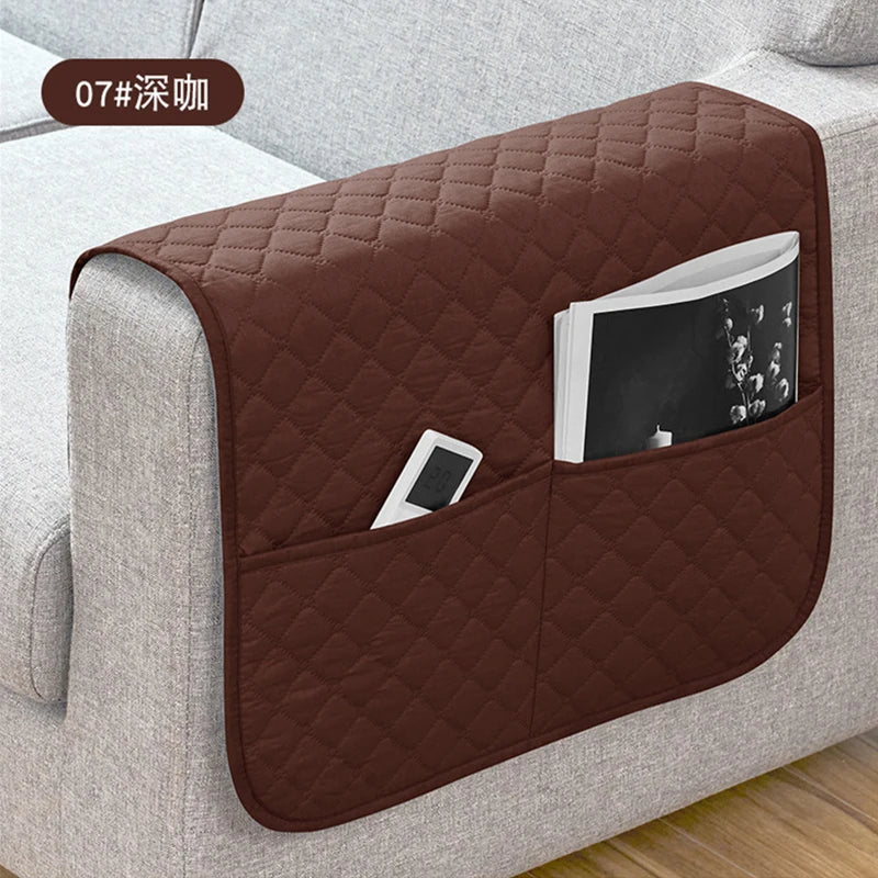 Sofa Armrest Cover Polyester Pockets SOLVENA