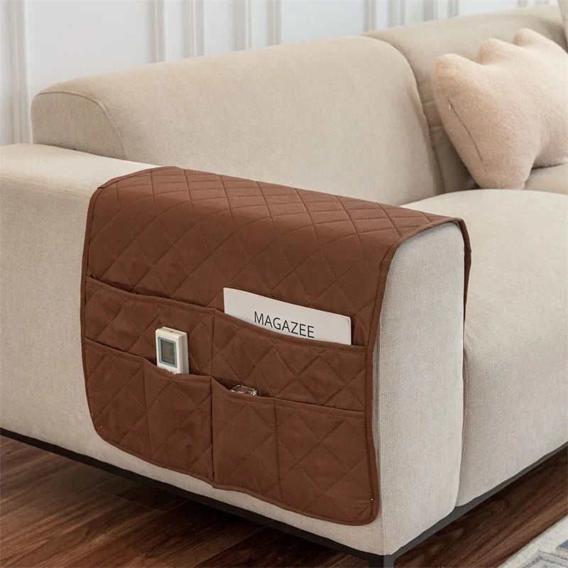 Sofa Armrest Covers Polyester Side Pocket ARMELI