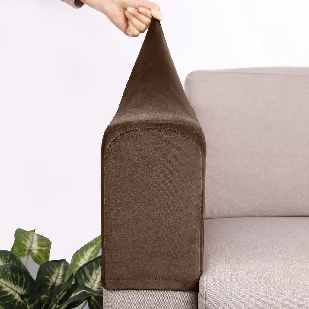 Sofa Armrest Cover Velvet Solid SILORAM