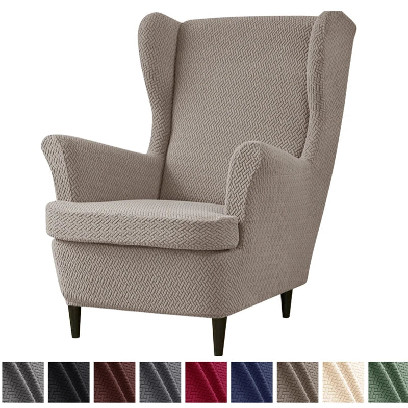 Wingback Chair Cover Jacquard ARVENA