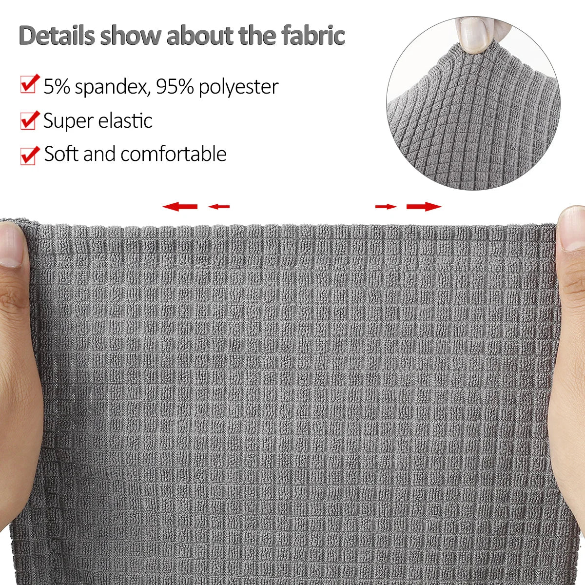 Armrest Cover Solid Spandex SOLVENA