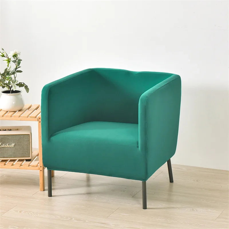 Club Chair Cover Stretch Solid Color SAVELIO