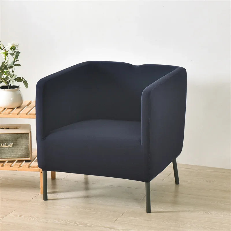 Club Chair Cover Stretch Solid Color SAVELIO
