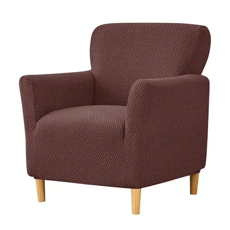 Club Chair Slipcover Jacquard Stretch VELORIN
