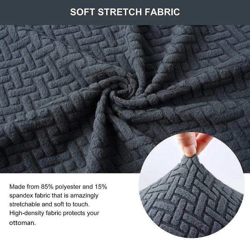 Ottoman Slipcover Stretch Spandex SOLENIA