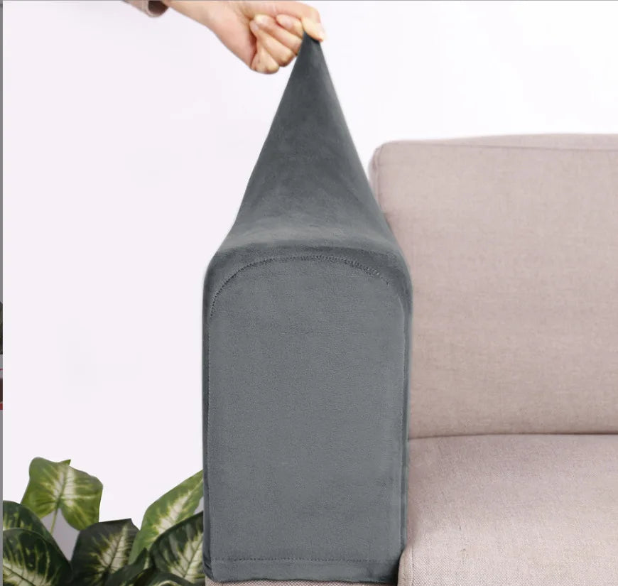 Sofa Armrest Cover Velvet Solid SILORAM
