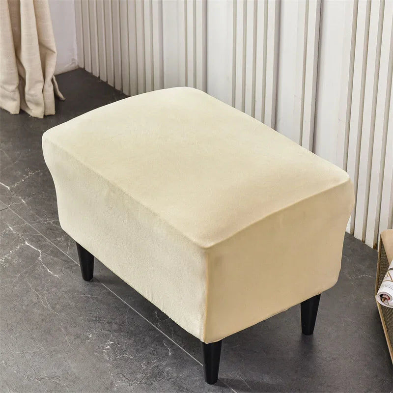 Wingback Chair Cover Velvet Stretch VELINAR