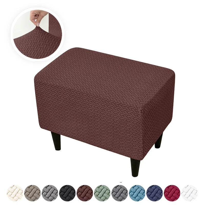 Ottoman Cover Jacquard Elastic LINOVIA