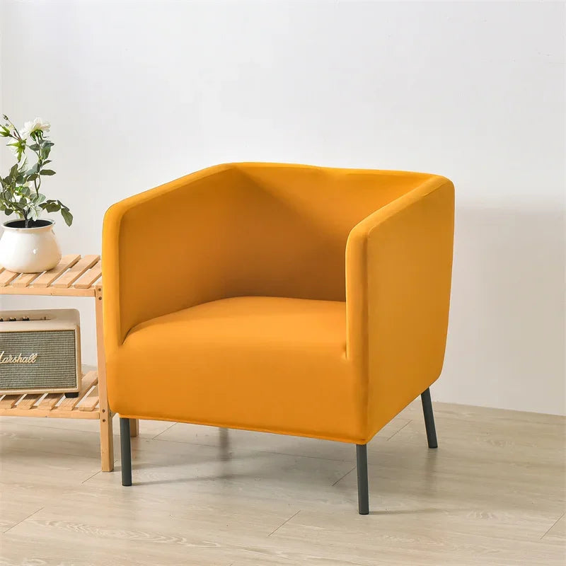 Club Chair Cover Stretch Solid Color SAVELIO
