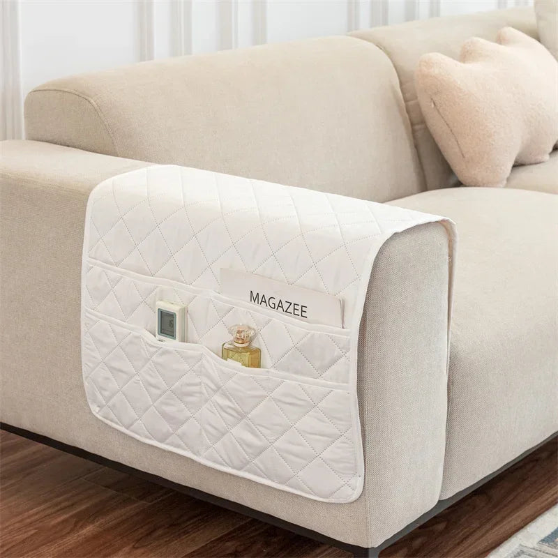 Sofa Armrest Covers Polyester Side Pocket ARMELI