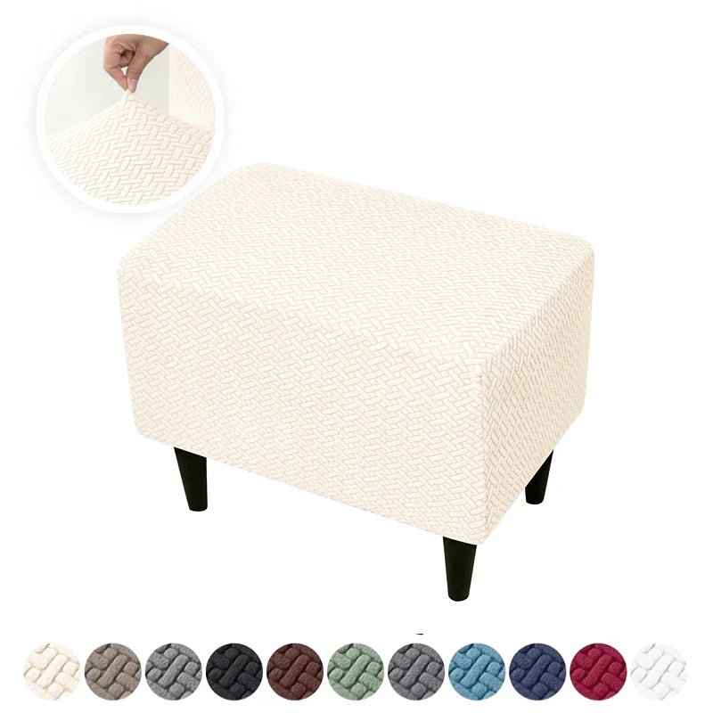 Ottoman Cover Jacquard Elastic LINOVIA