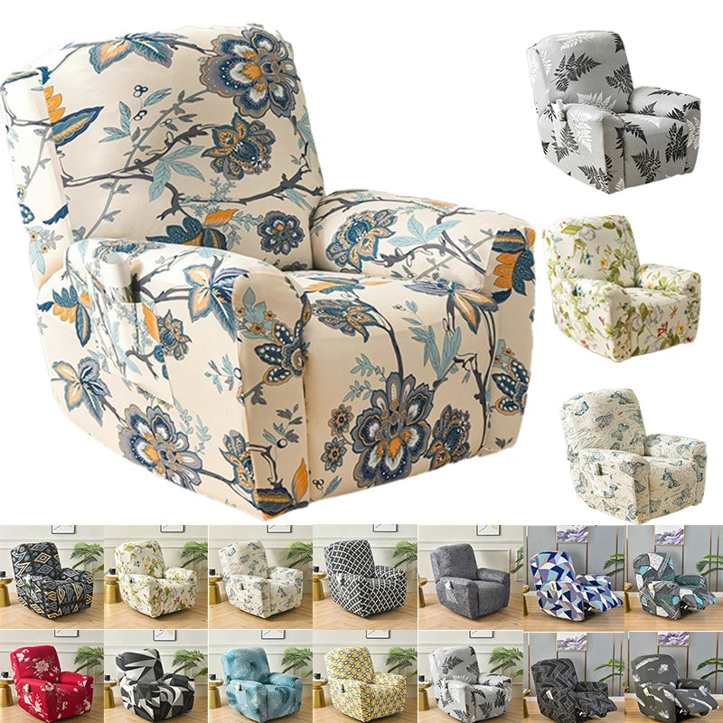 Recliner Slipcover Floral Pocket Set RELMIVA