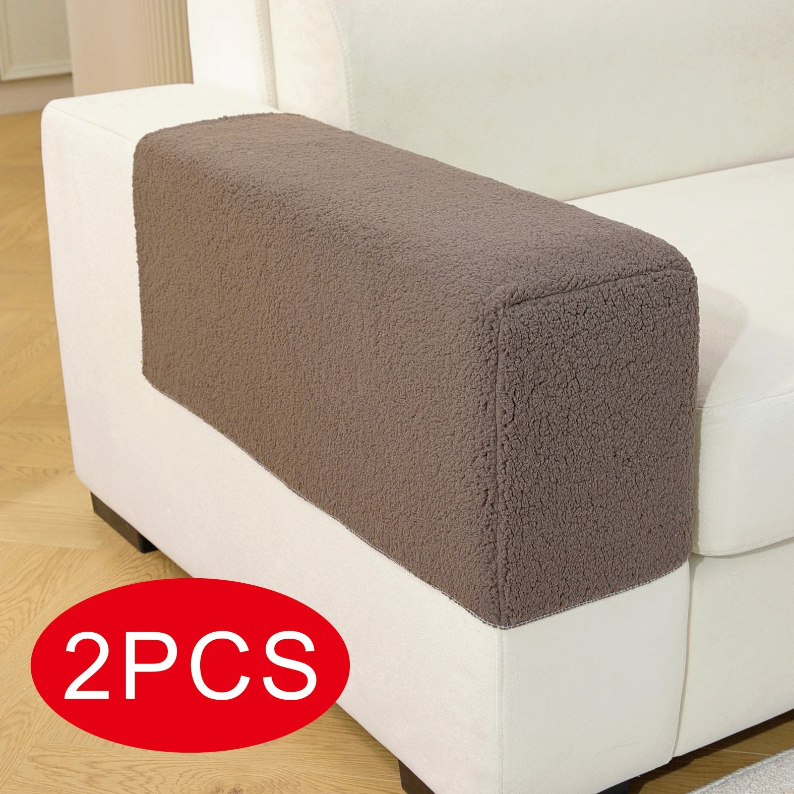 Sofa Armrest Cover Plush 2 Pcs ARVELIN