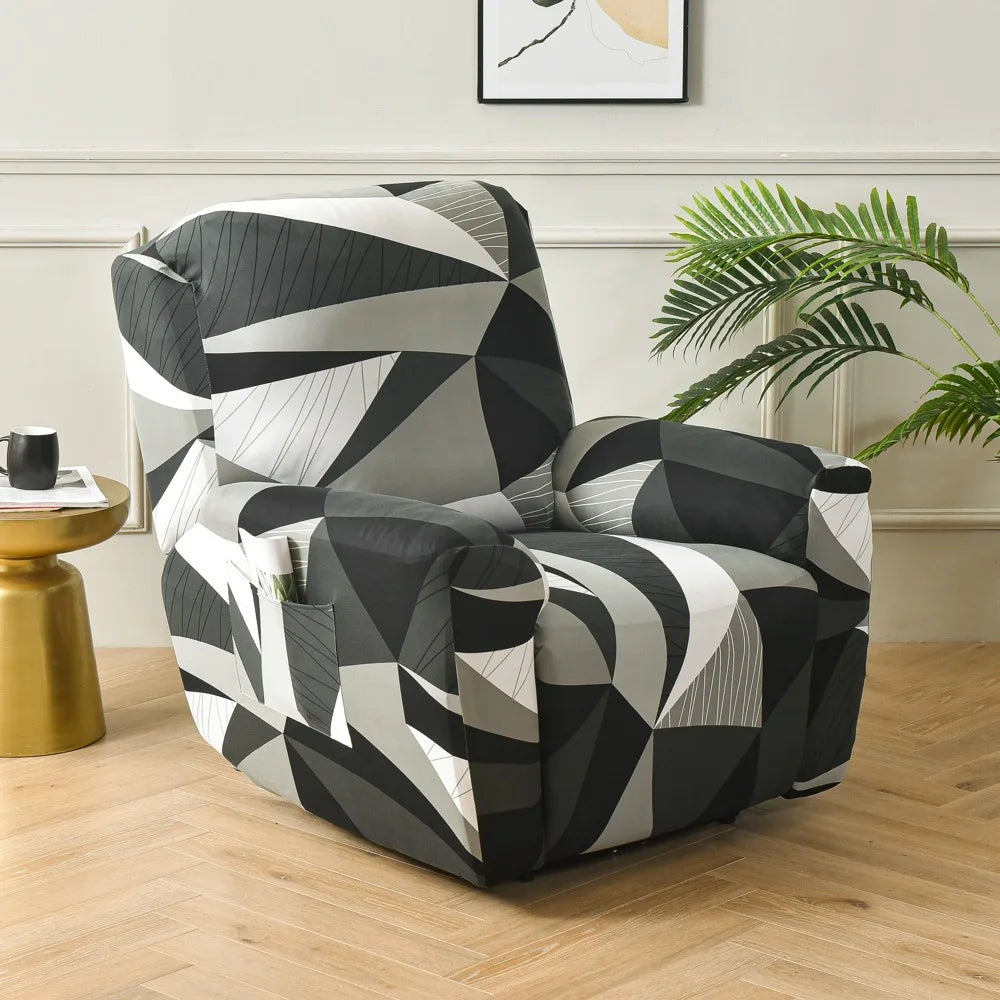 Recliner Slipcover Floral Pocket Set RELMIVA
