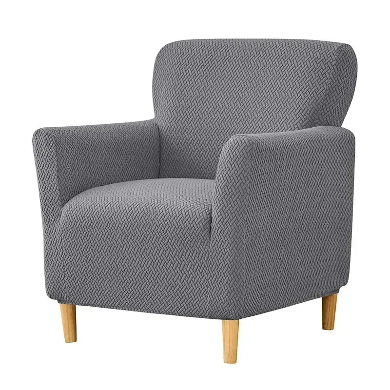 Club Chair Slipcover Jacquard Stretch VELORIN