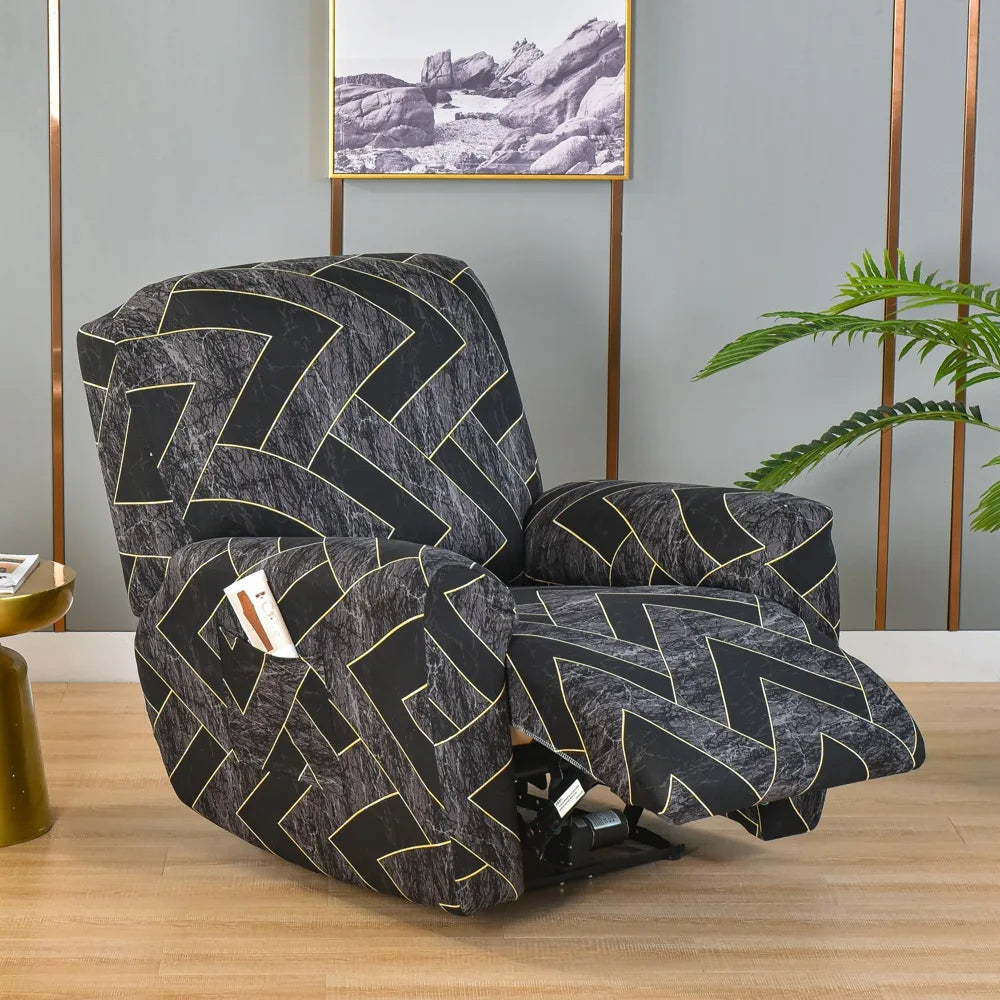 Recliner Slipcover Floral Pocket Set RELMIVA