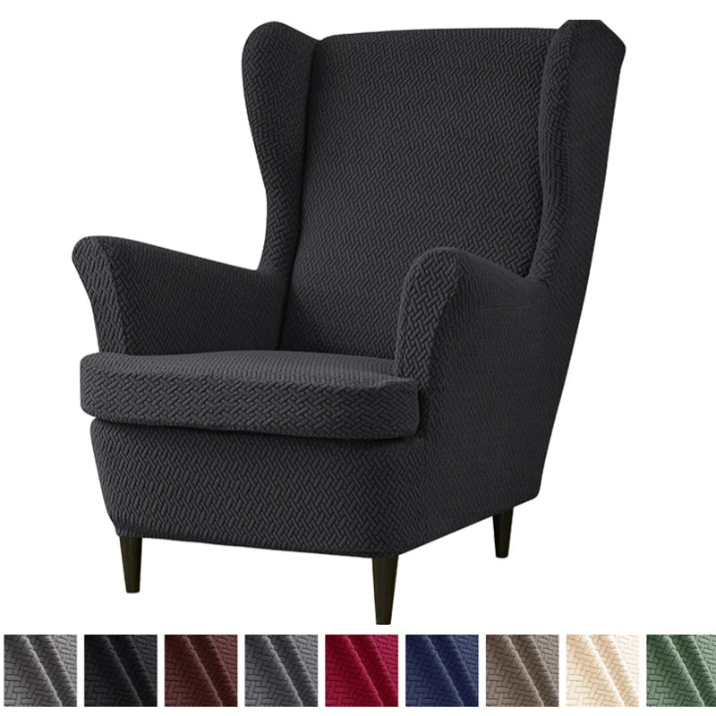 Wingback Chair Cover Jacquard ARVENA