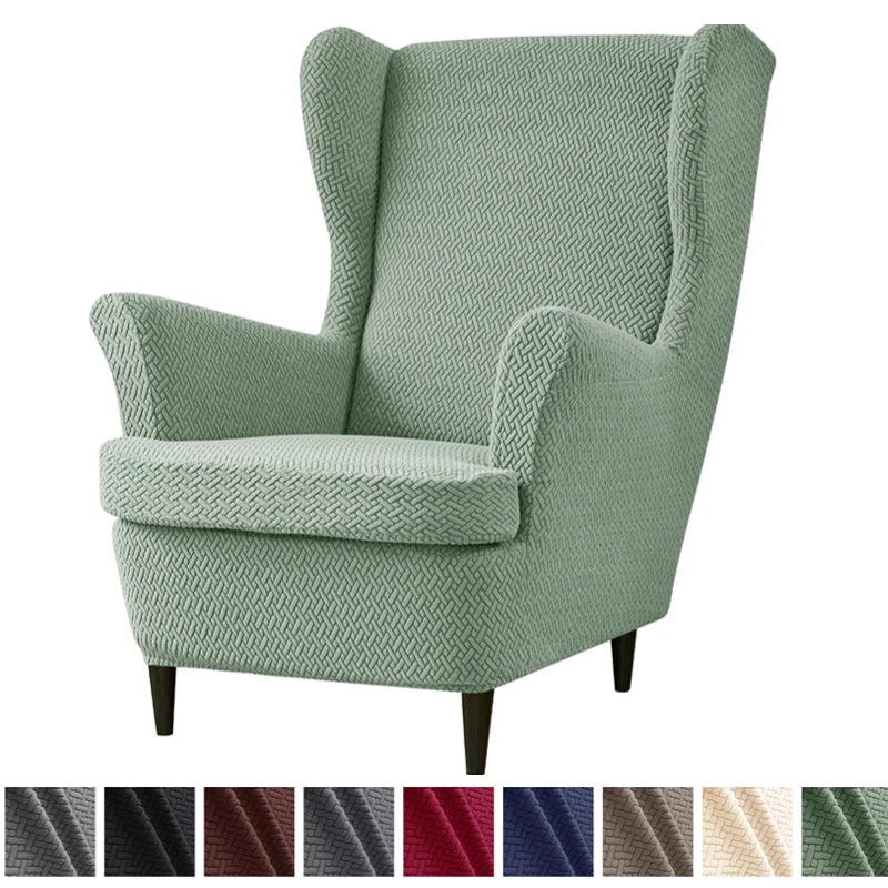 Wingback Chair Cover Jacquard ARVENA