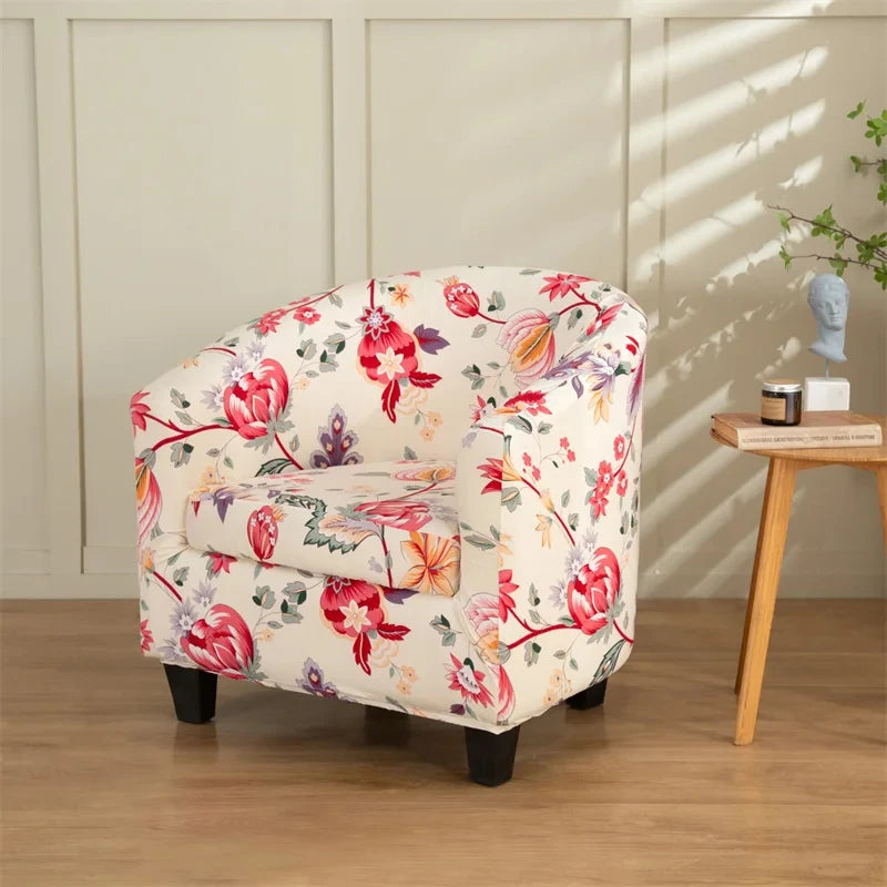 Club Chair Cover Floral Print SOLIVIA