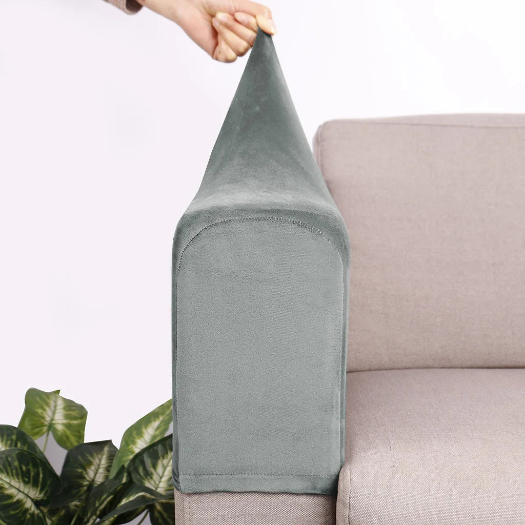 Sofa Armrest Cover Velvet Solid SILORAM