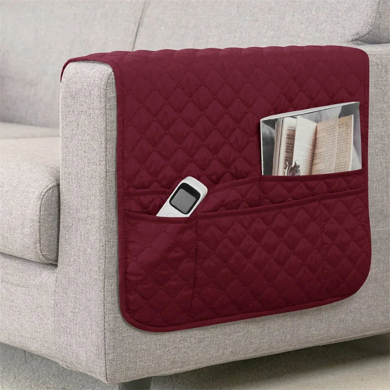 Sofa Armrest Covers Plaid Polyester TAVOLO