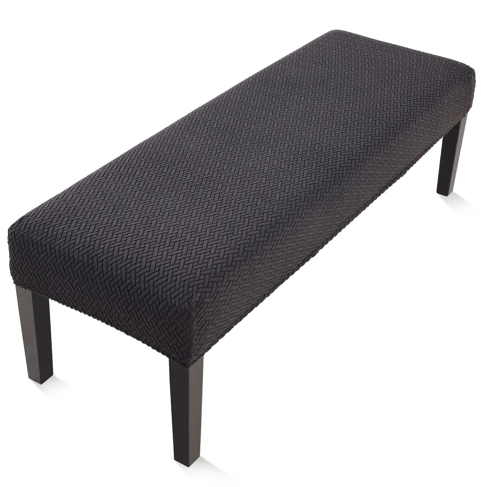 Bench Cover Stretch Jacquard Black JAVRIN