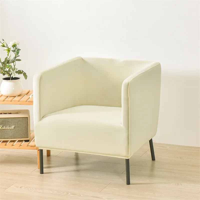 Club Chair Cover Stretch Solid Color SAVELIO