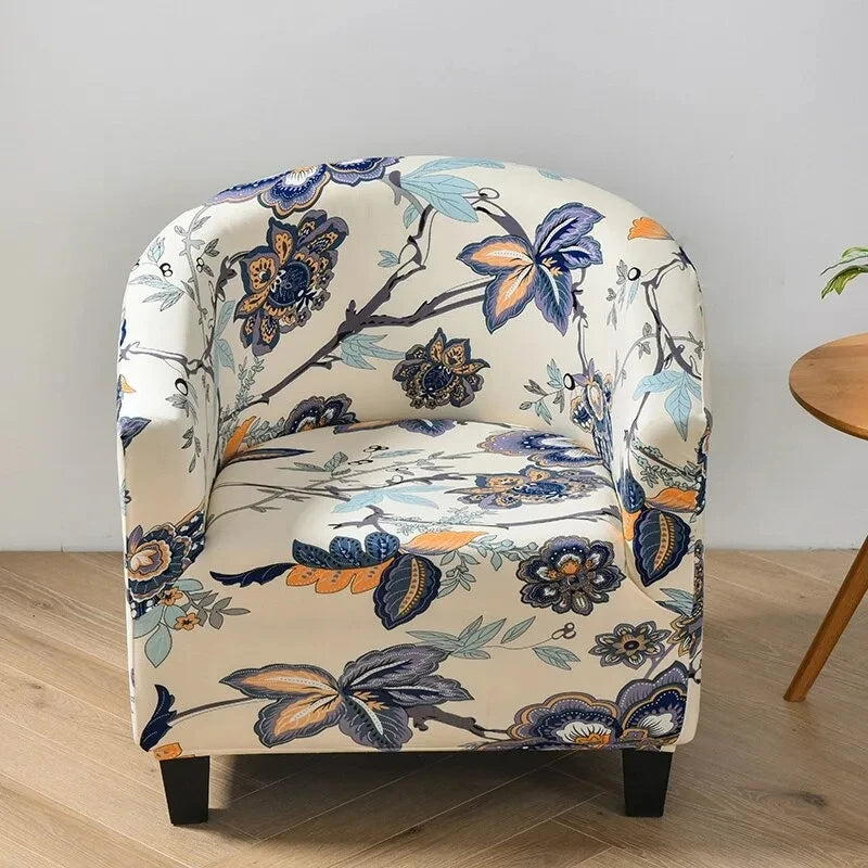 Club Chair Cover Floral Print SOLIVIA