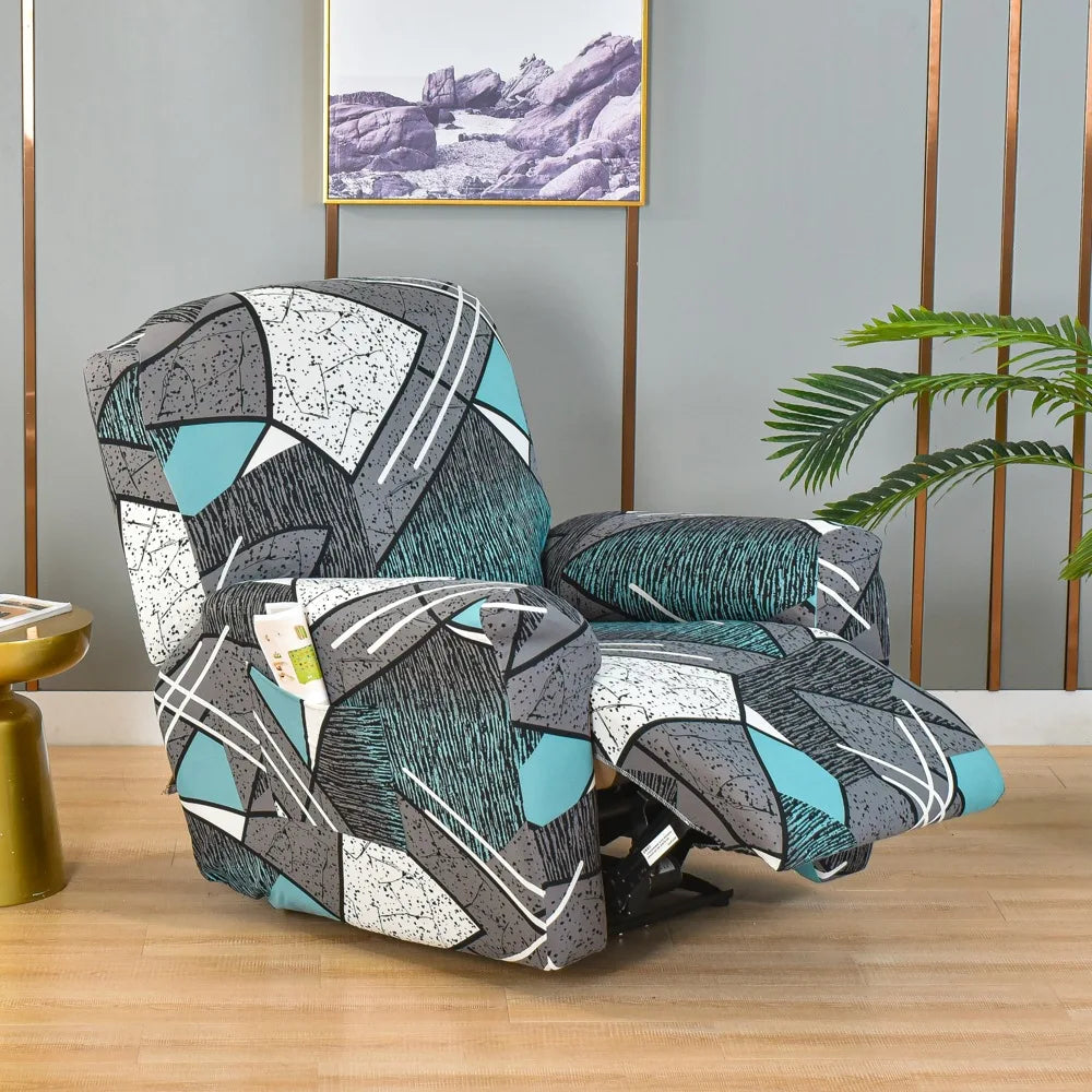 Recliner Slipcover Floral Pocket Set RELMIVA