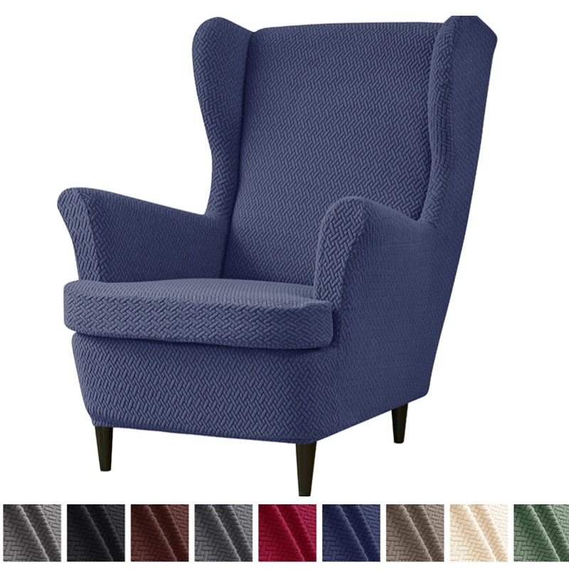 Wingback Chair Cover Jacquard ARVENA