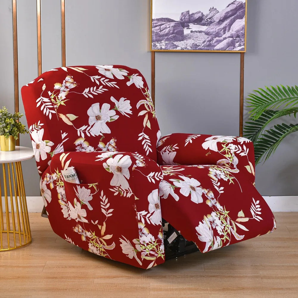 Recliner Slipcover Floral Pocket Set RELMIVA